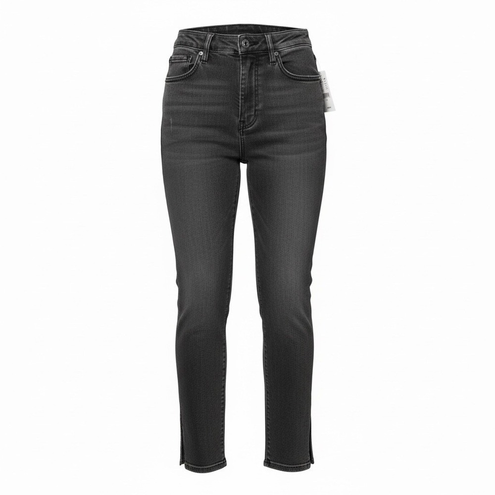 NWT PacSun Dad Jeans Women's 25 Smoke 100% Cotton Button Fly Side‎ Slit Hem